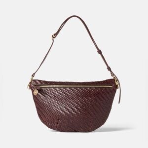 Clare V Brown Woven Crossbody Bag